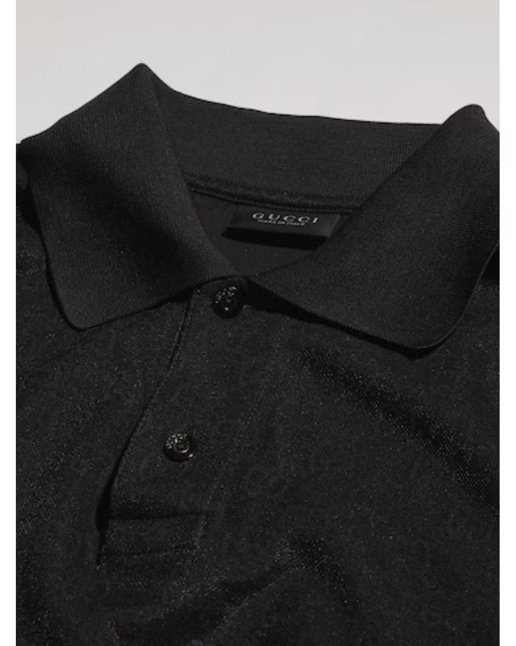Gucci Black Technical Jersey Polo Shirt for men