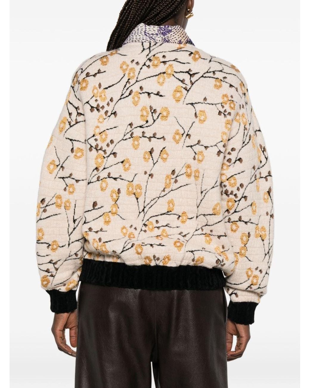 Forte_forte Natural Jacquard Bomber Jacket
