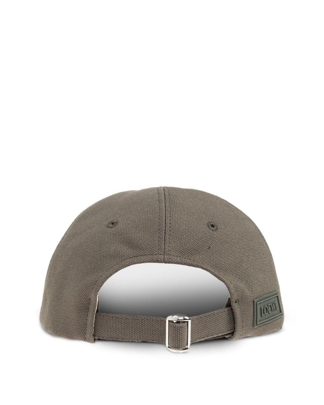 Loewe Gray Logo Cotton Baseball Cap for men