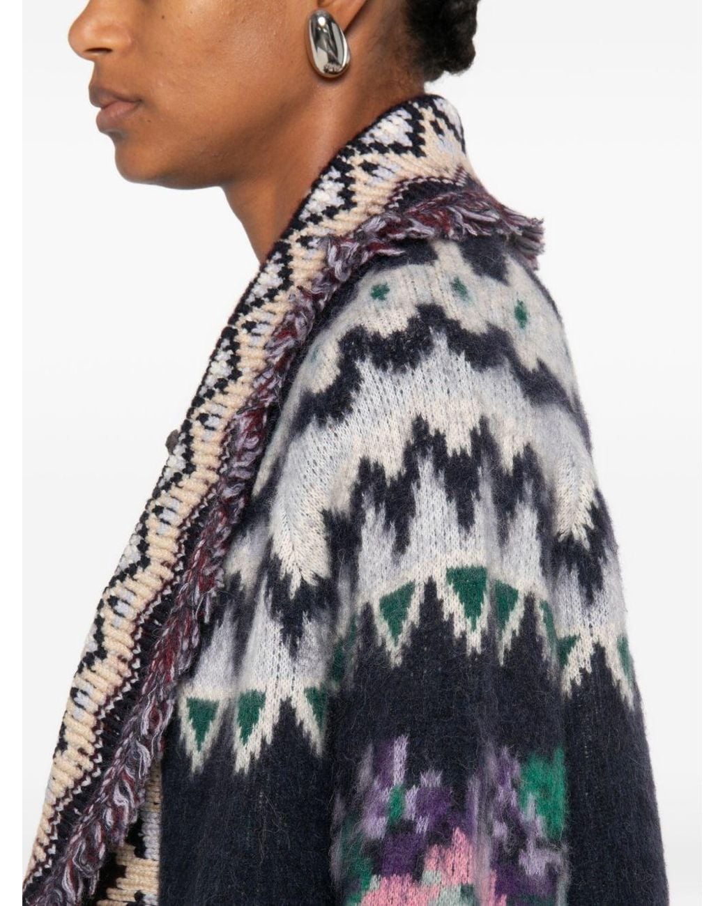Forte_forte Blue Wool Oversized Cardigan