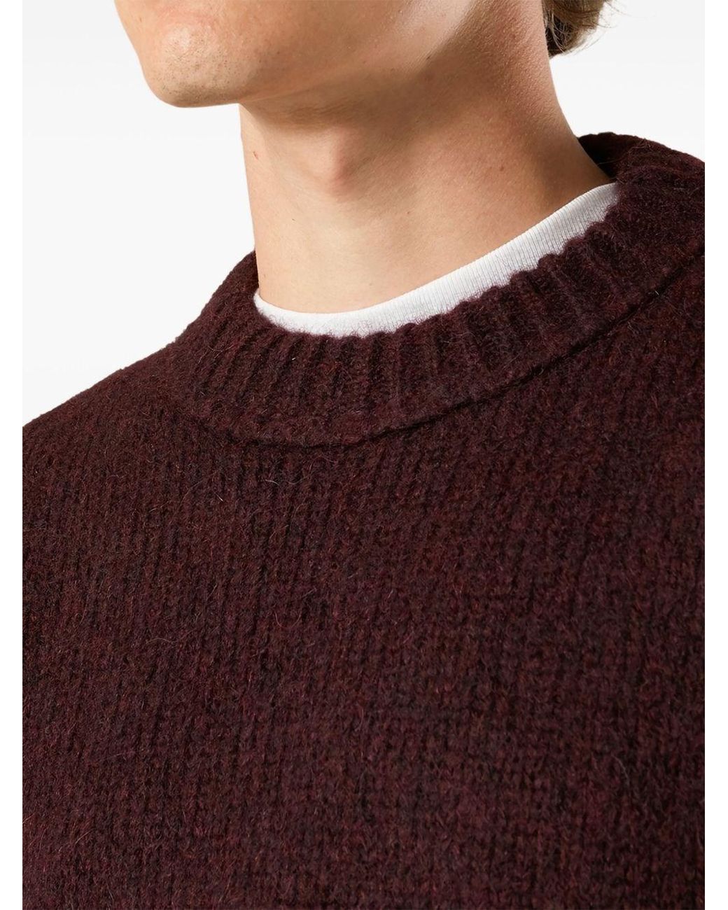 Doppiaa Purple Appio Round Neck Sweater for men