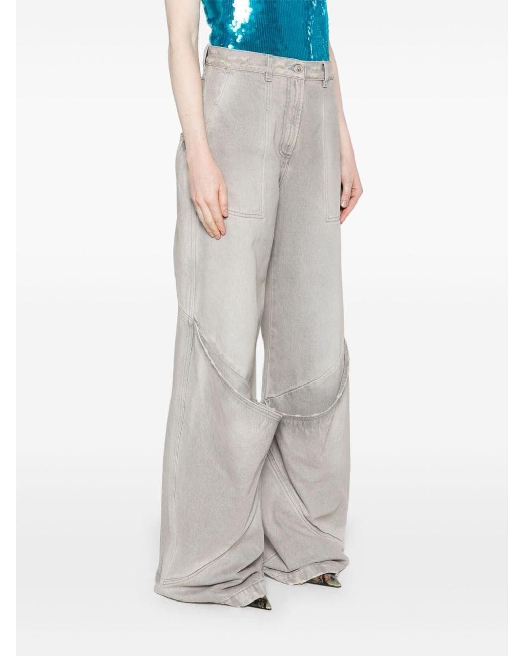 The Attico Gray Pants