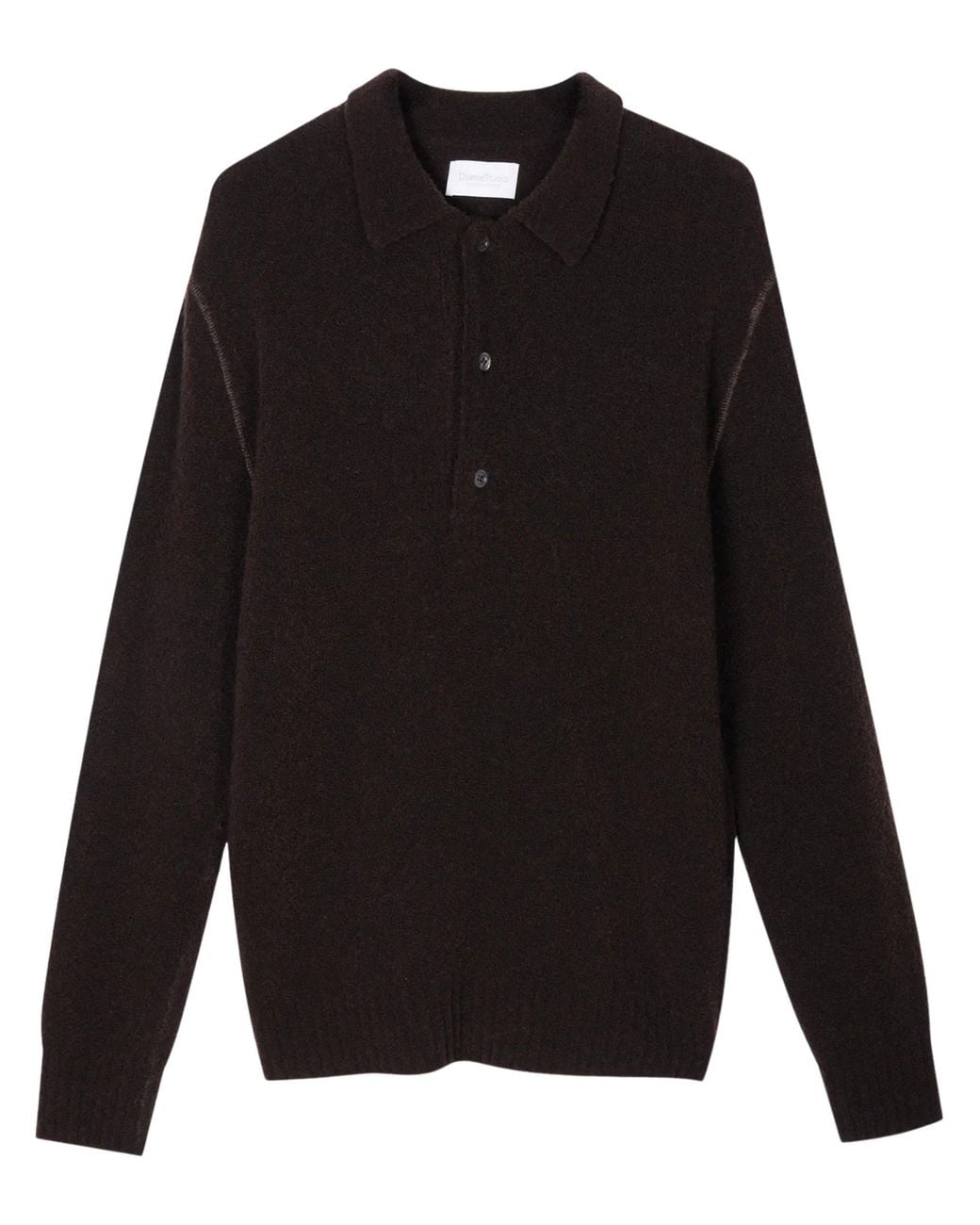 Diana Studio Black Bouclé Polo for men