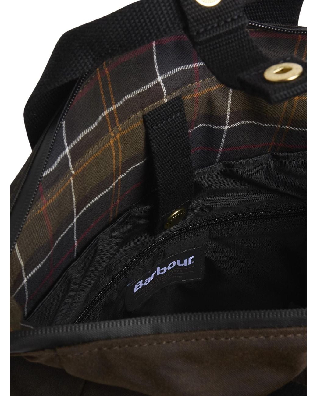 Barbour Black Field Wax Backpack for men