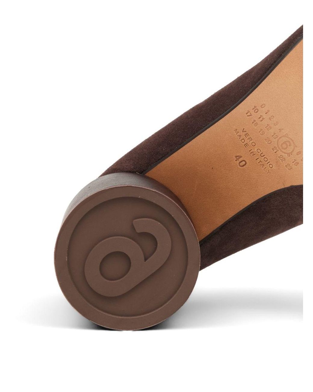 MM6 by Maison Margiela Brown Leather Mules