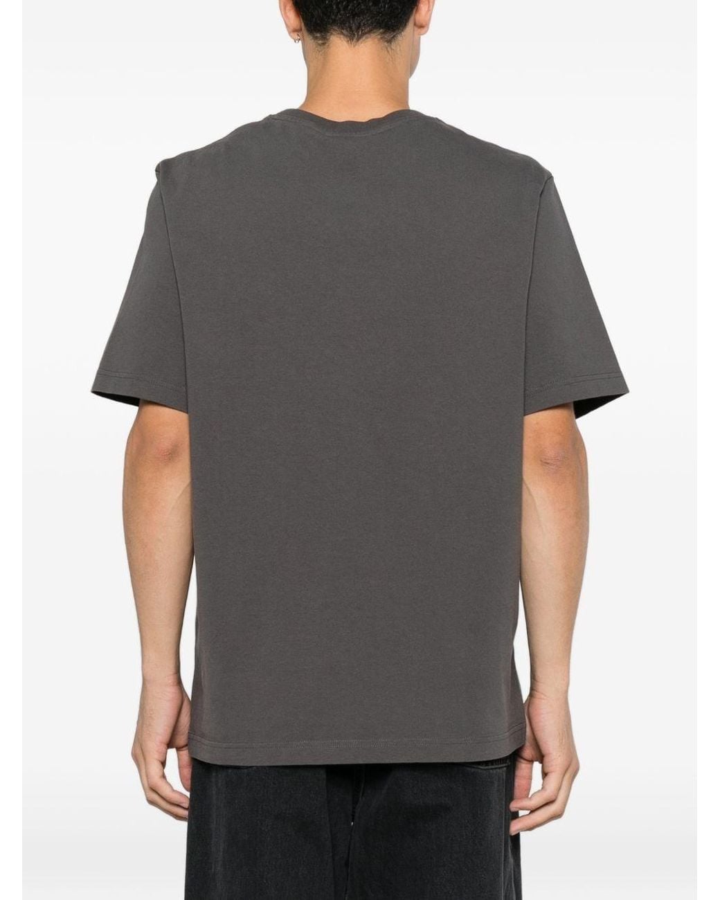 Maison Kitsuné Gray Chillax Fox Cotton T-Shirt for men