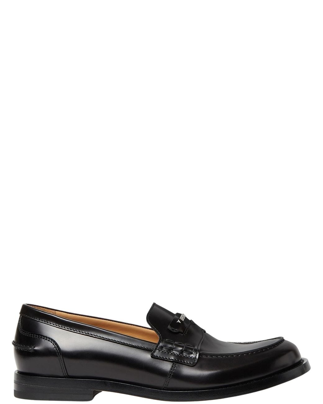 Fendi Black Ateneo Calfskin Loafers for men