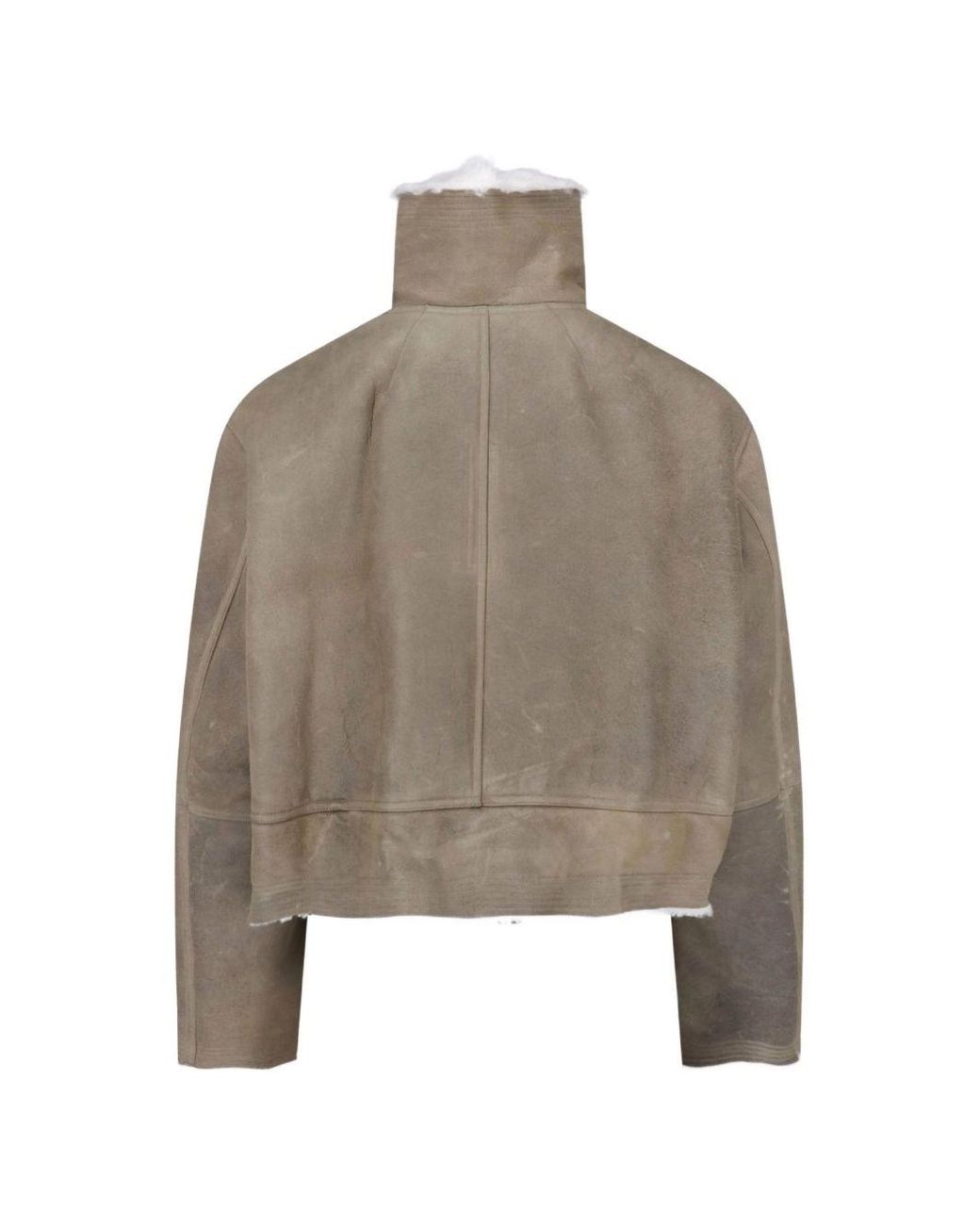 Rick Owens Brown Leather Jacket
