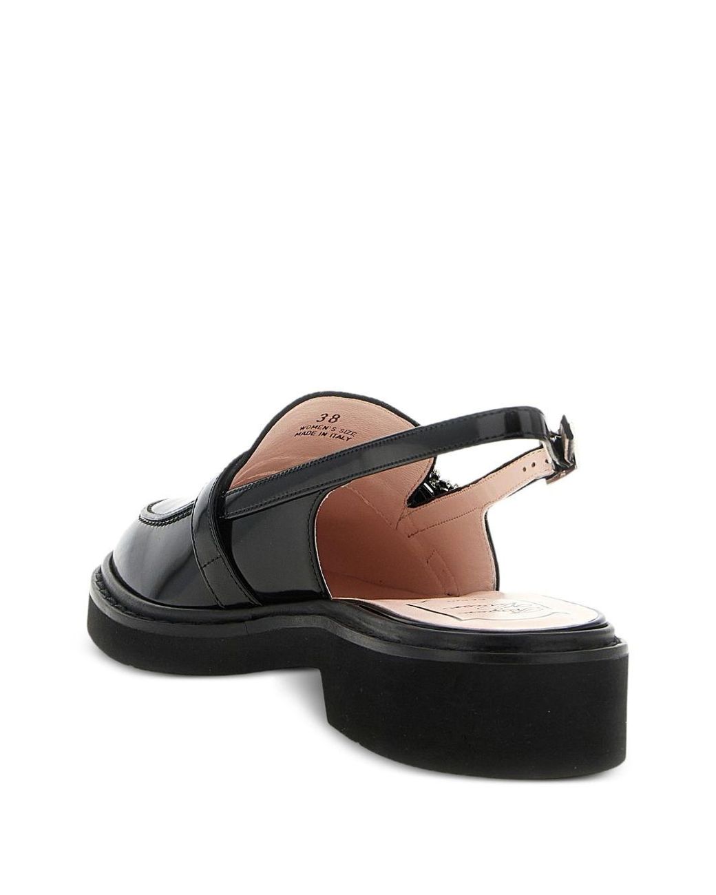 Roger Vivier Black Viv Rangers Leather Loafers