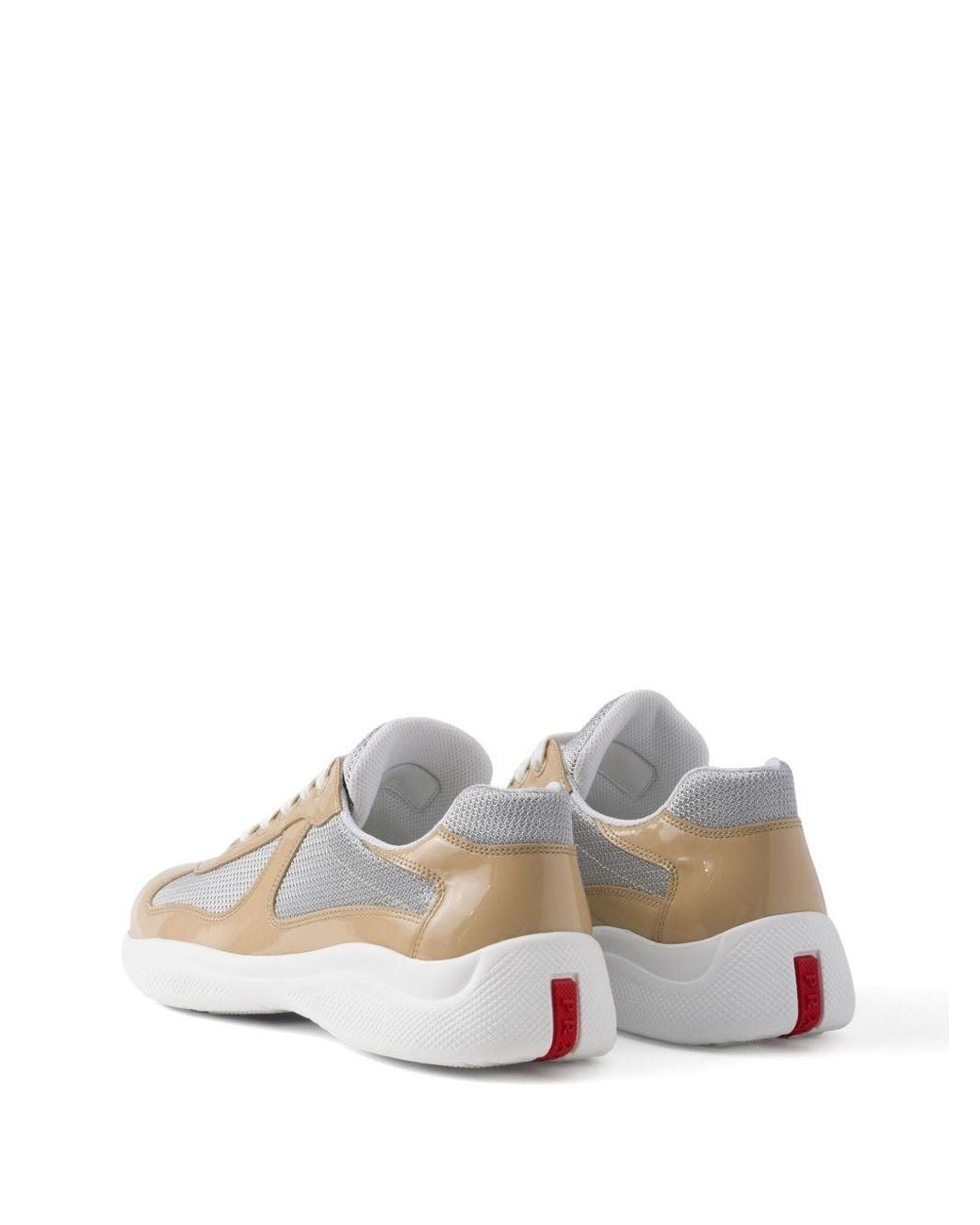 Prada White America's Cup Leather Sneakers for men