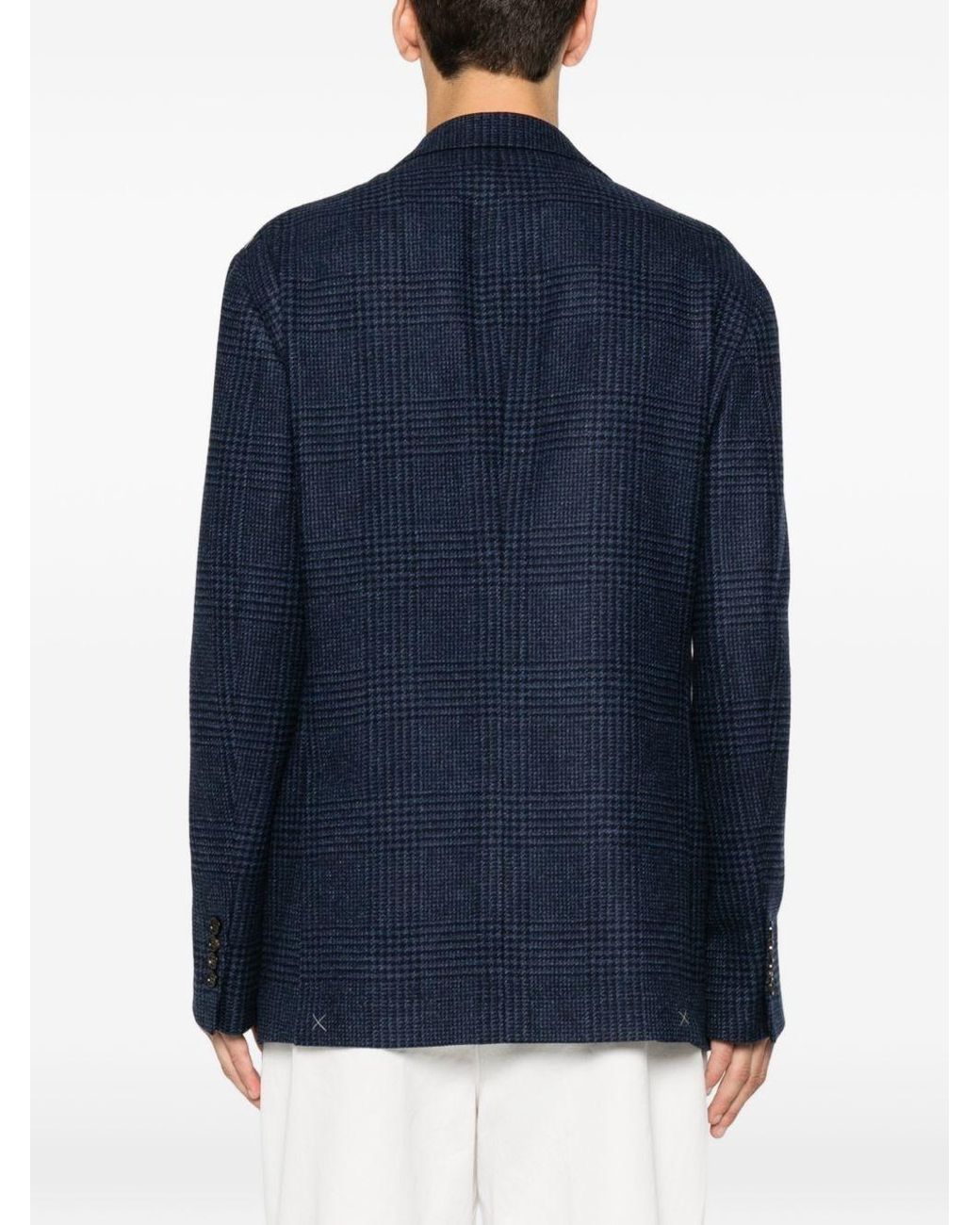 Brunello Cucinelli Blue Wool Single-Breasted Jacket for men