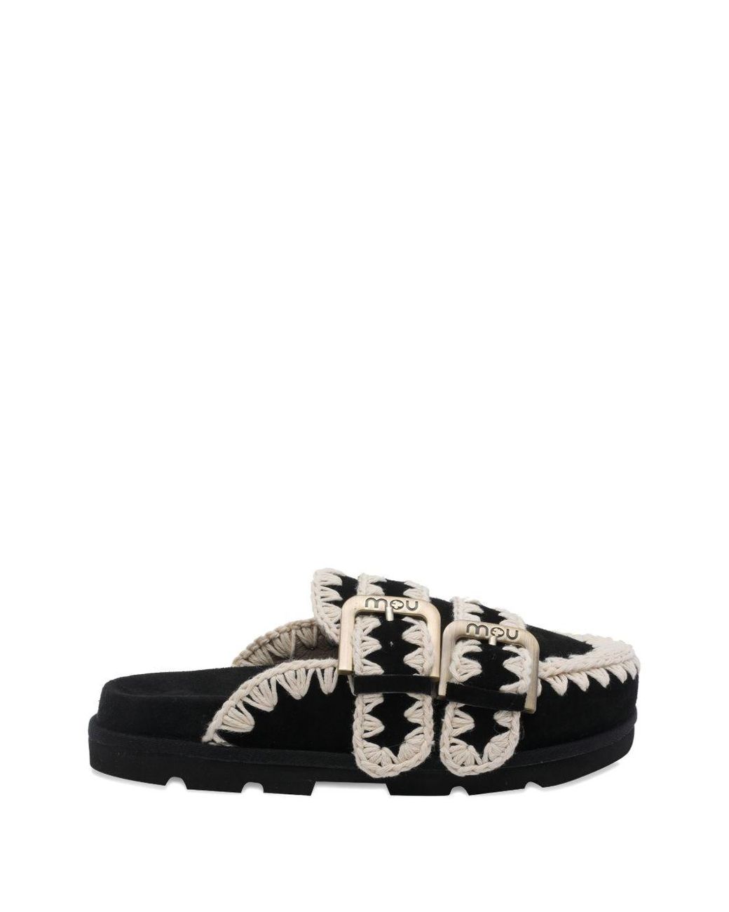 Mou Black Bio Low Slippers