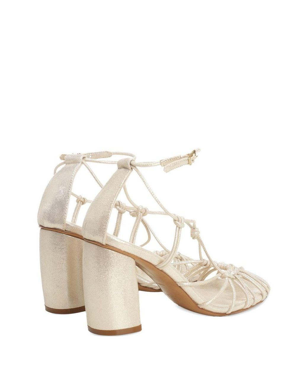 Forte_forte White Leather Heel Sandals
