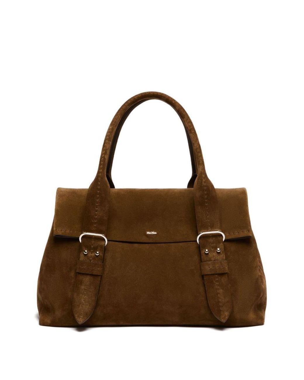 Max Mara Brown Suede Leather Handbag