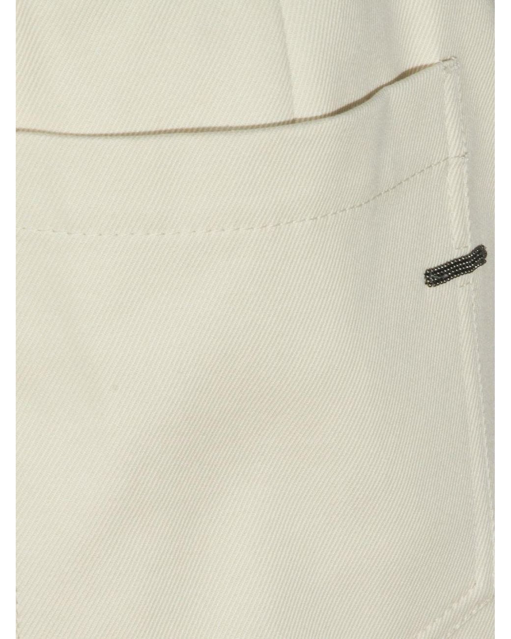 Brunello Cucinelli Natural Relaxed Elasticated Pants