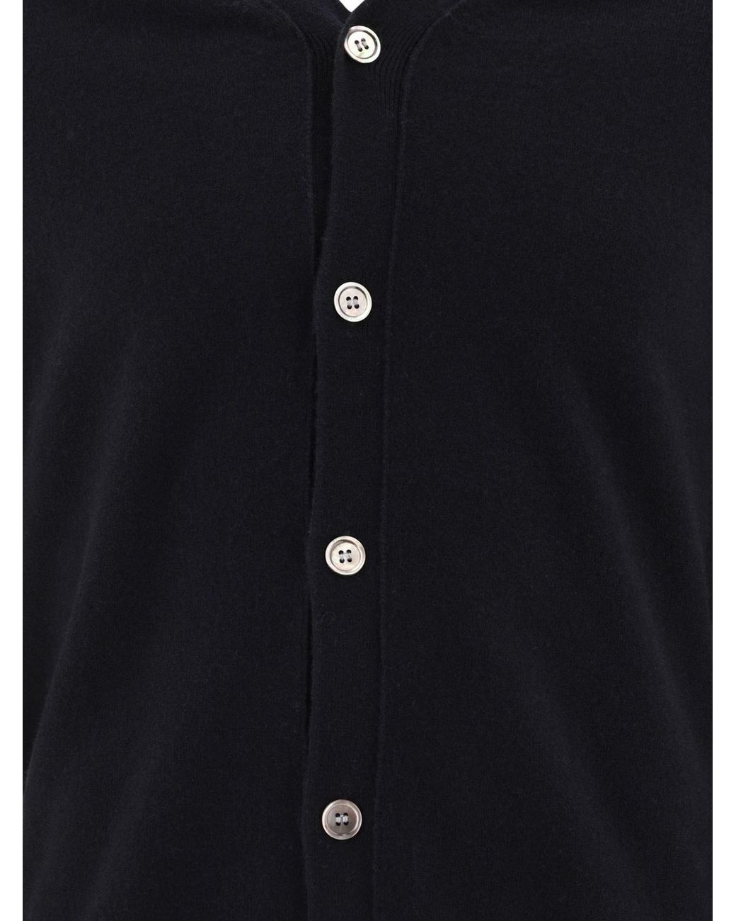 Comme des Garçons Blue V-Neck Long-Sleeved Cardigan By Comme Des Garç for men