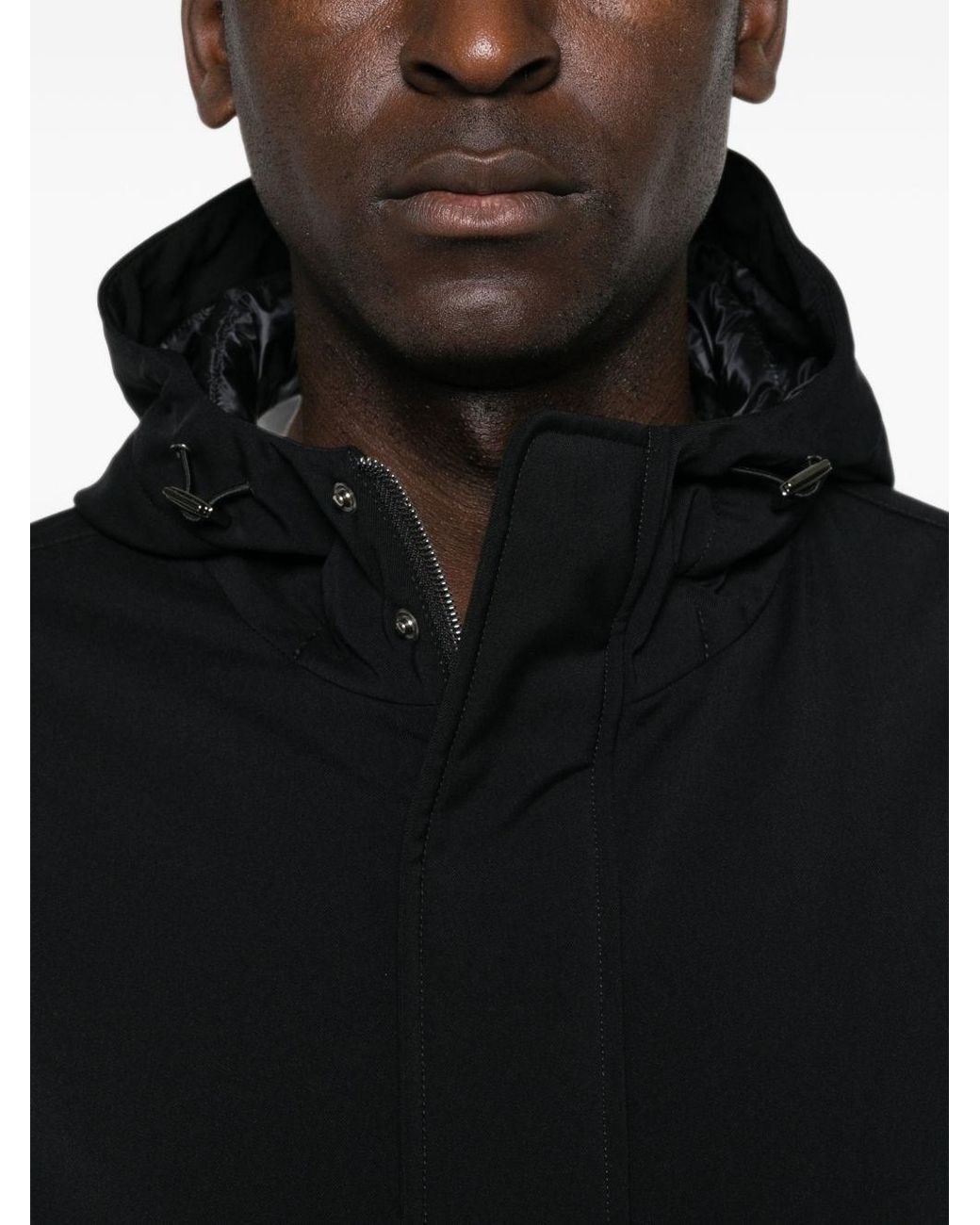 Herno Black Nylon Down Jacket for men