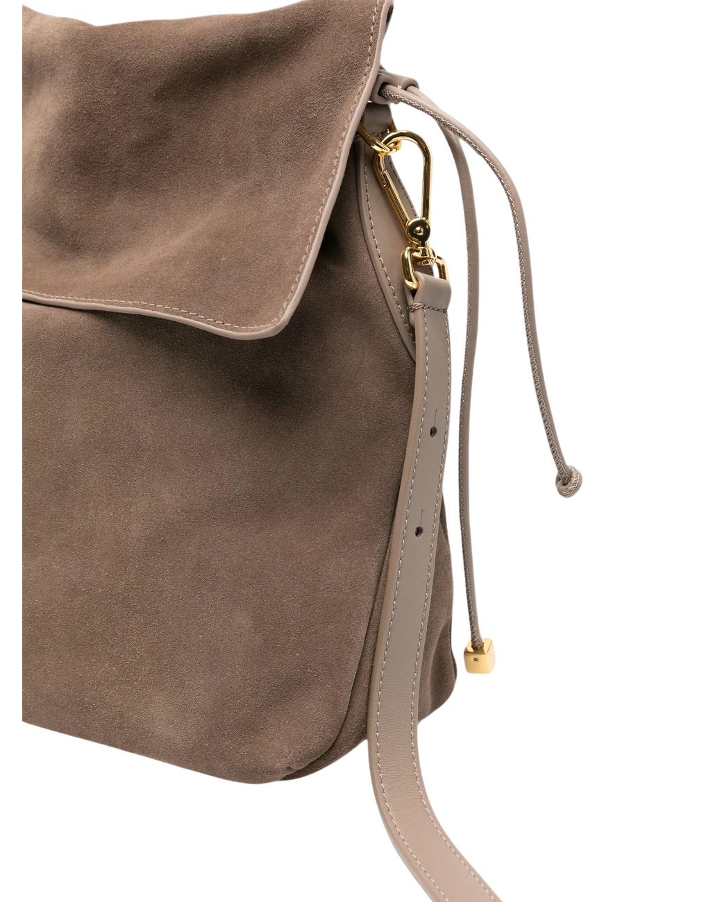 Coccinelle Brown Shoulder Bag With Embossed Logo