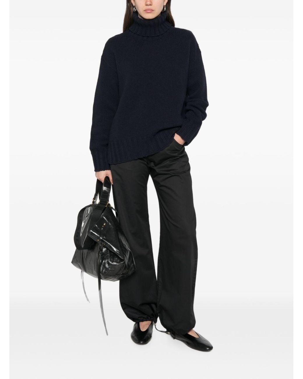 Jucca Black Wool Turtleneck