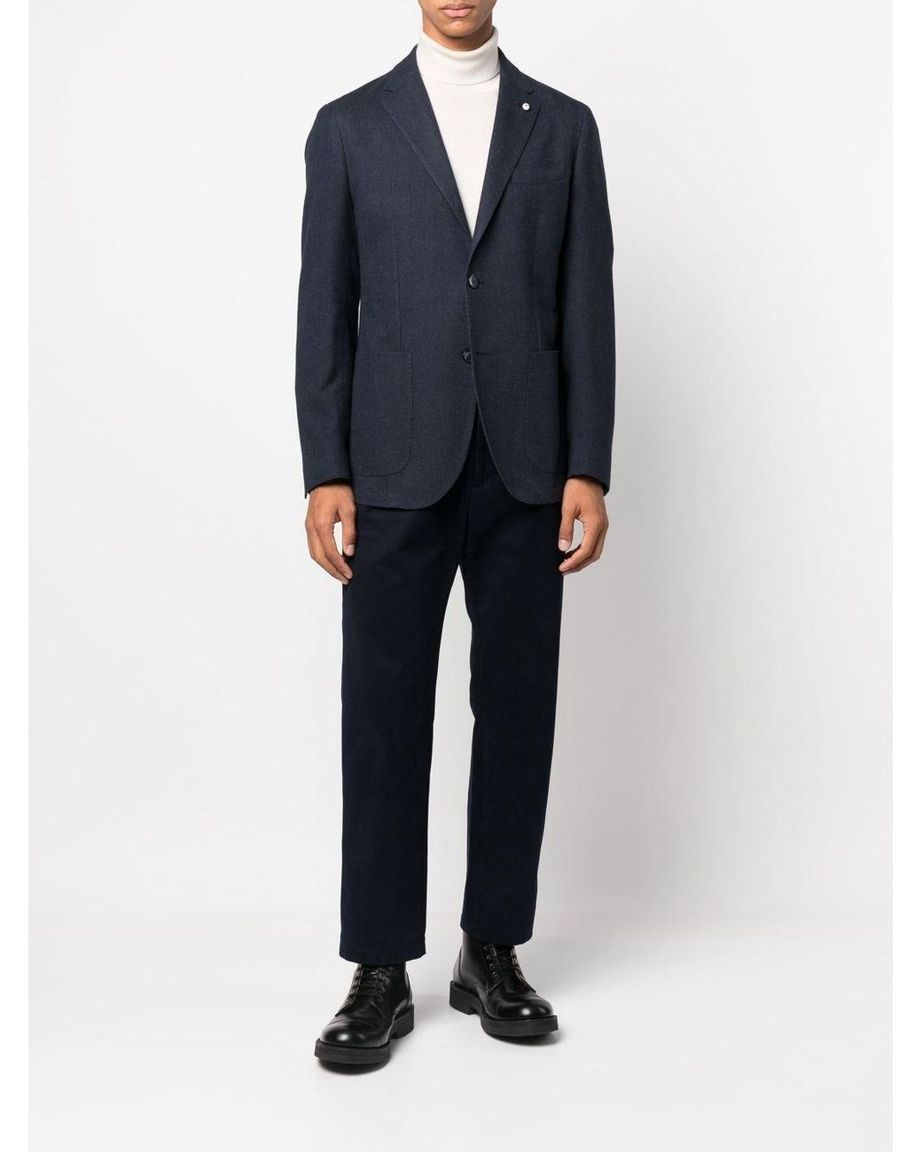Luigi Bianchi Blue Pants for men