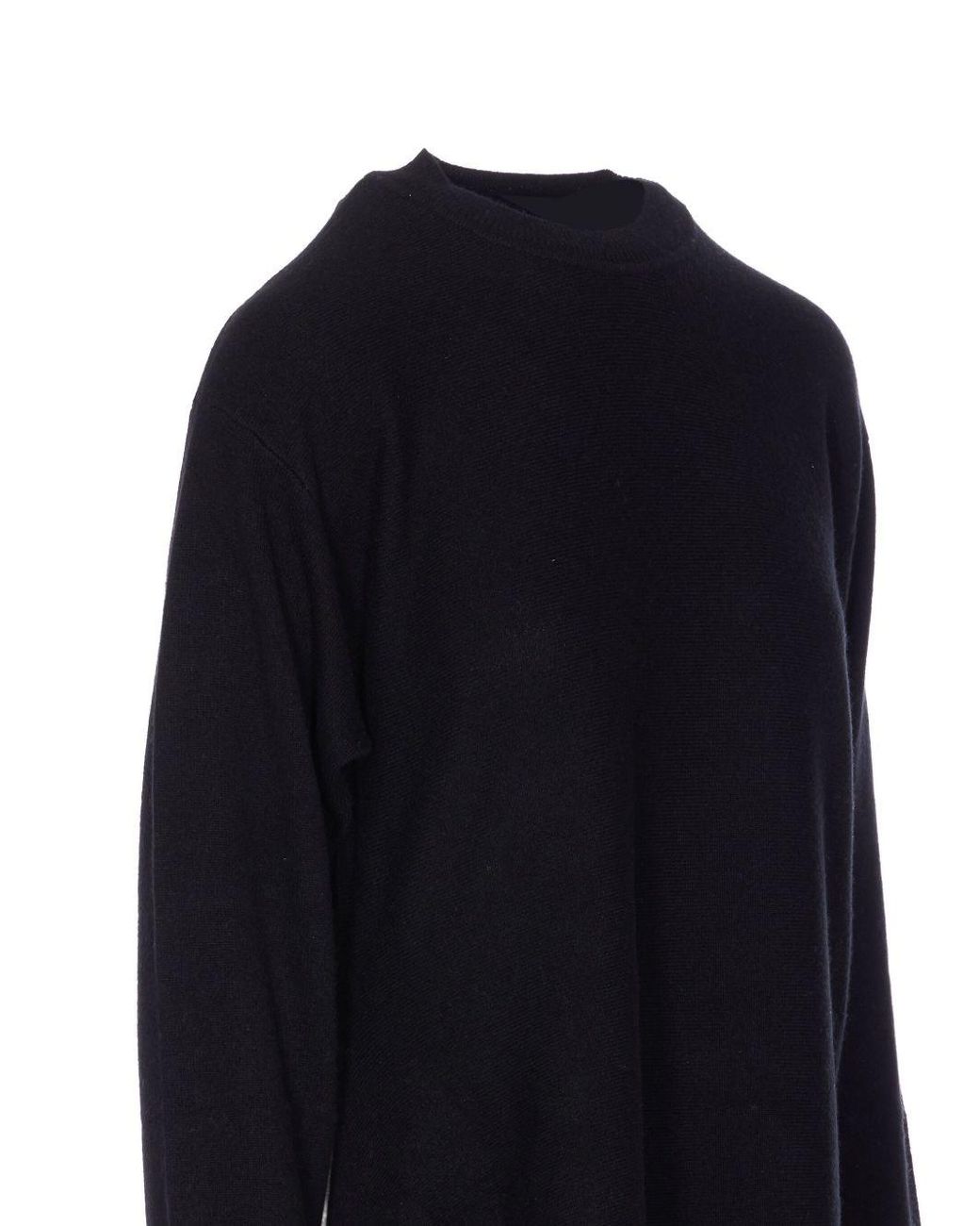 Uma Wang Blue Cashmere Turtle-Neck Sweater