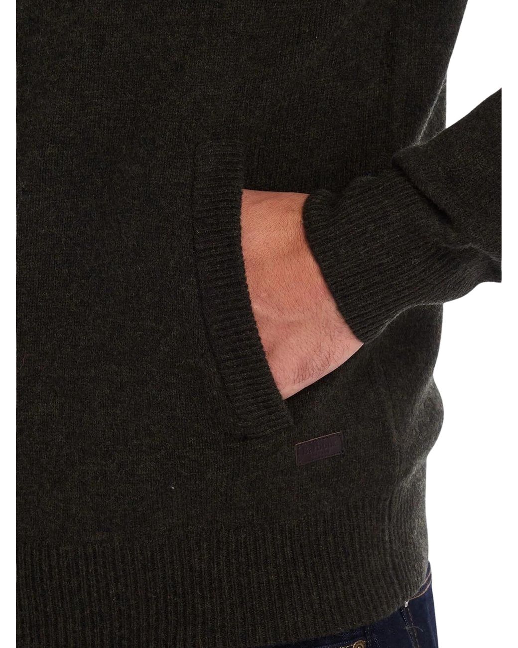 Barbour Black Sweater With Buttons for men