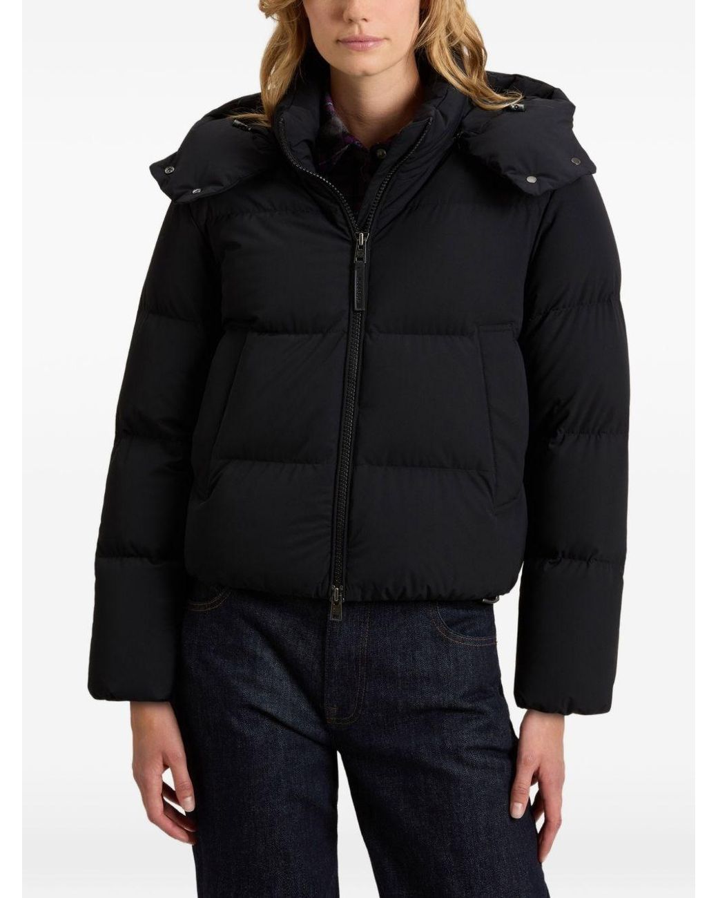 Woolrich Black Madison Short Down Jacket