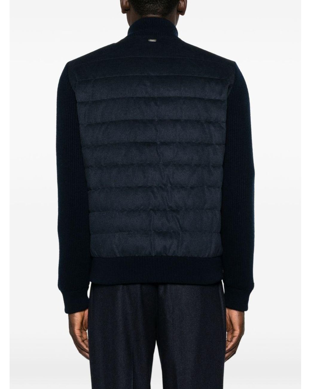 Herno Blue Nylon Down Jacket for men