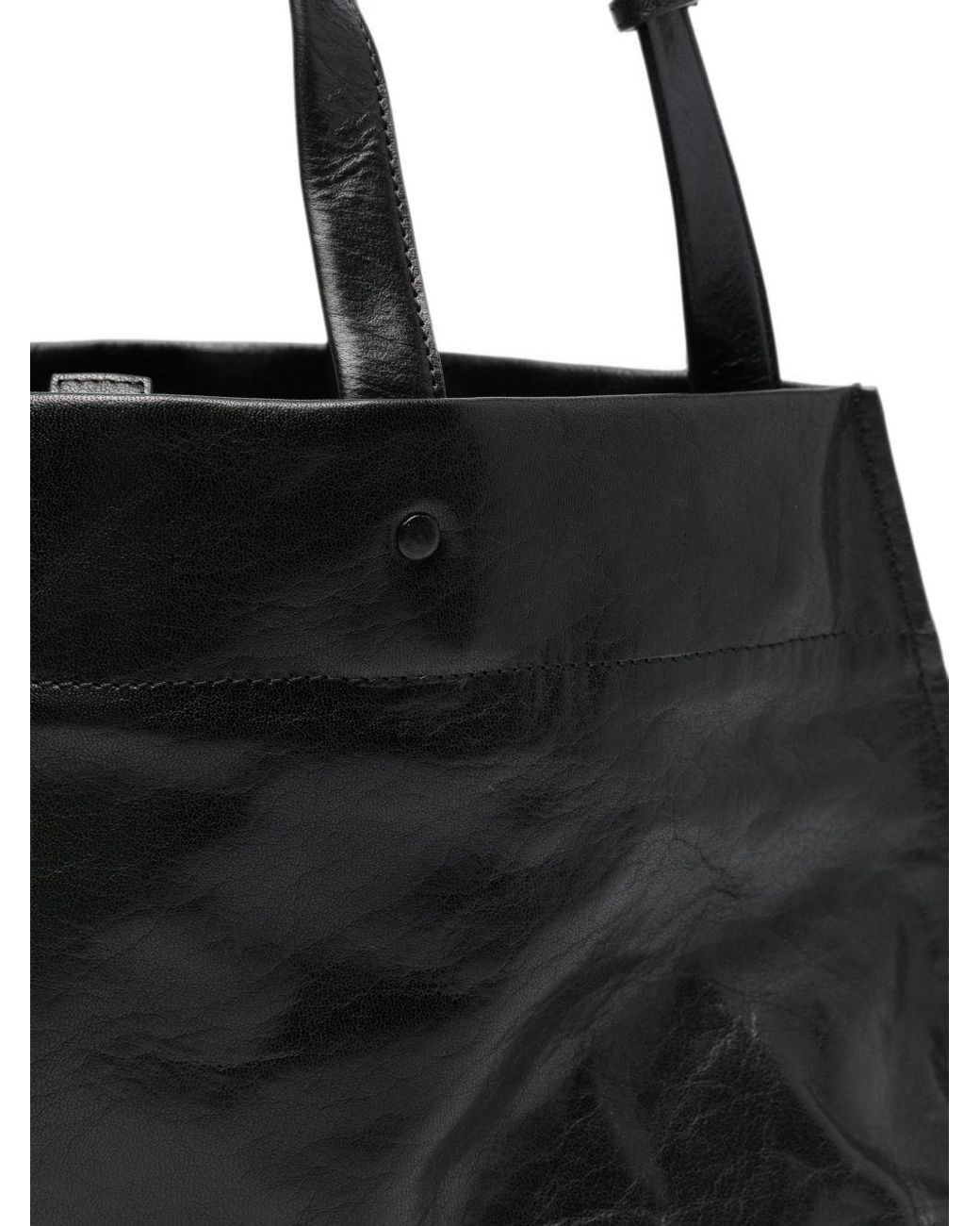 Lihann George Black Elli Leather Tote Bag