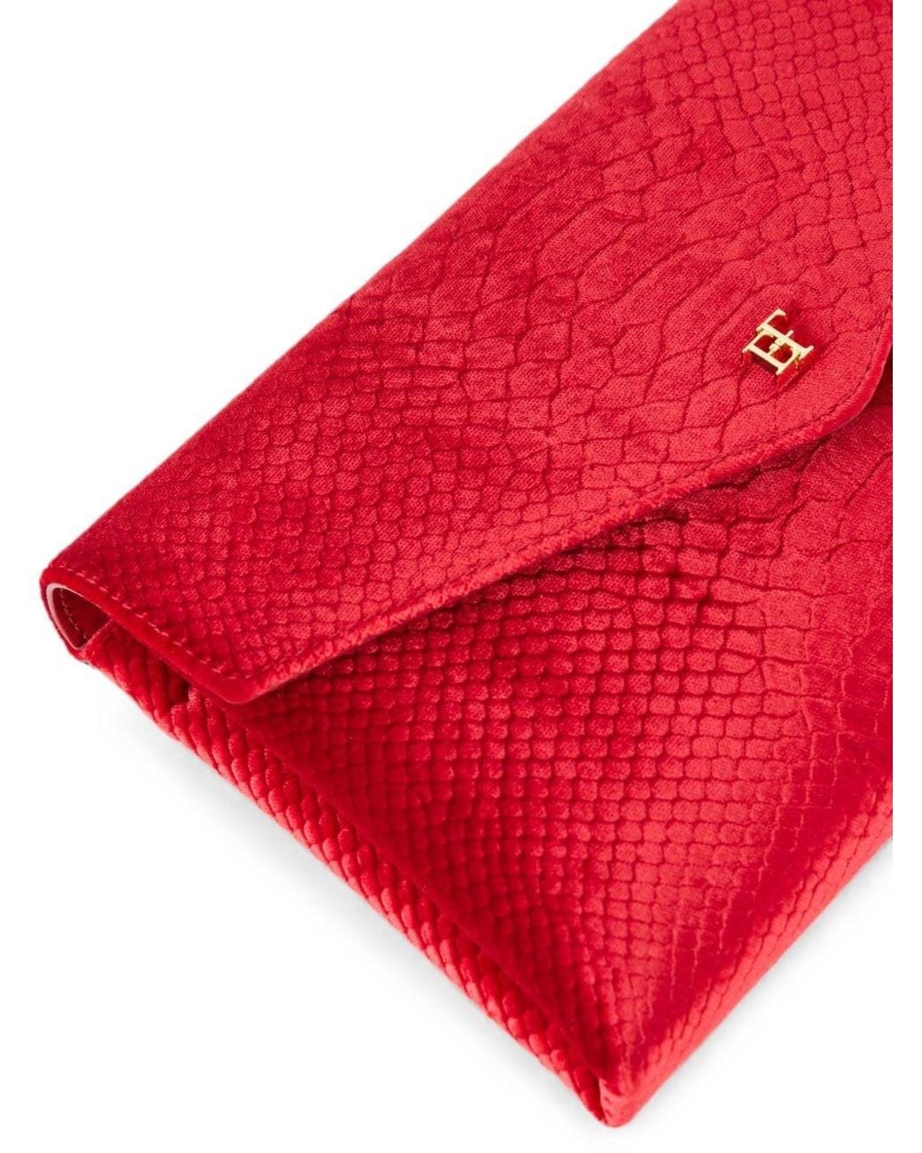 Elisabetta Franchi Red Flap Clutch