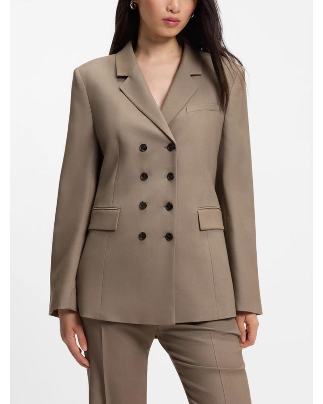 Boss Brown Double-Breasted Blazer