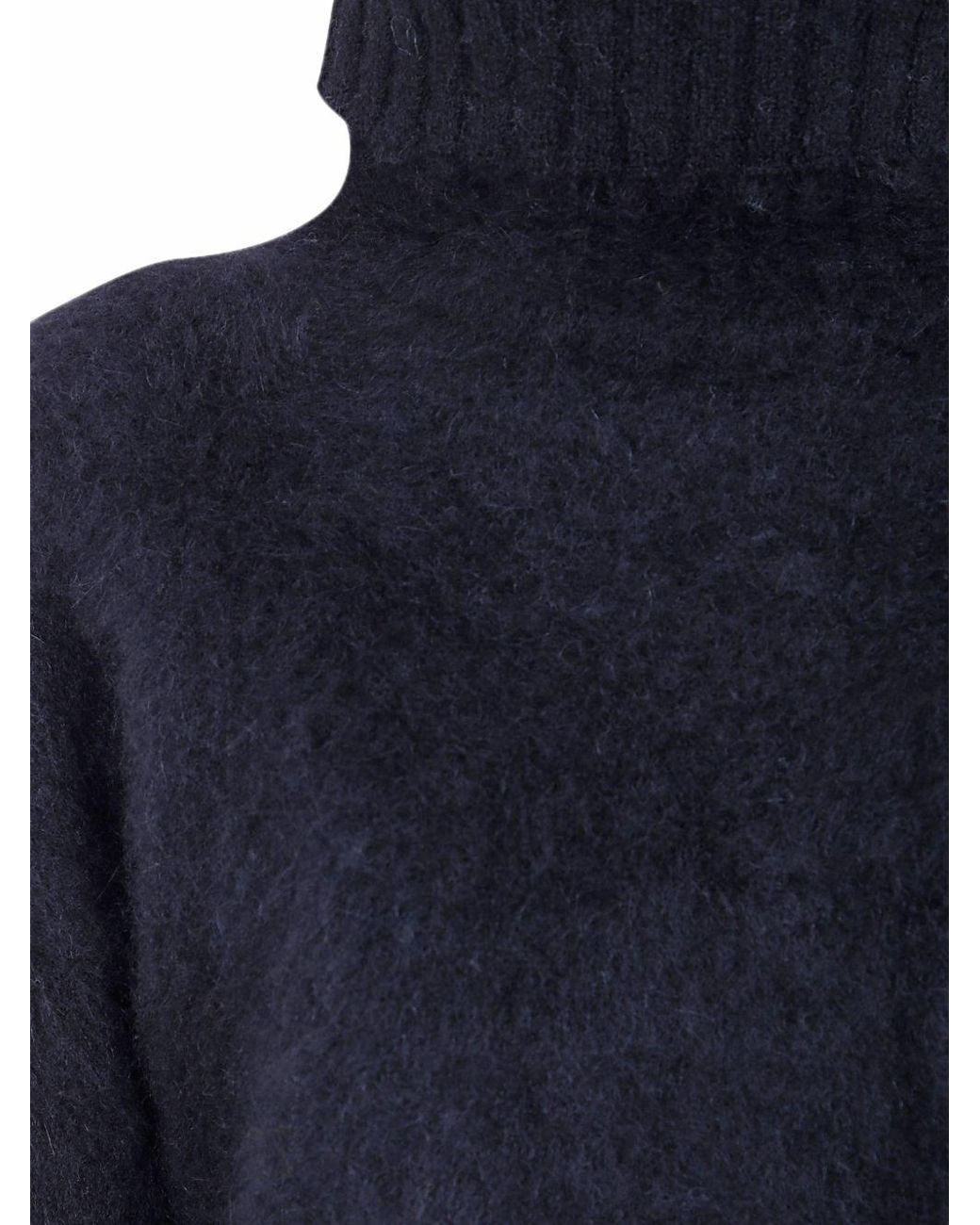 Uma Wang Black Wool Turtle-Neck Sweater