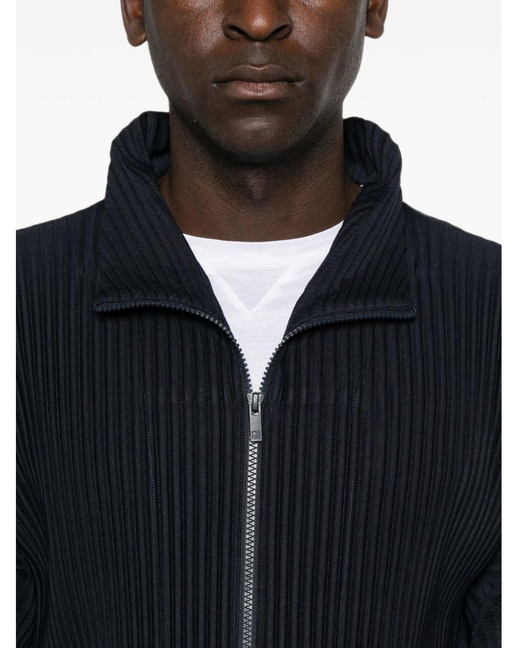 Homme Plissé Issey Miyake Blue Pleated Shirt for men