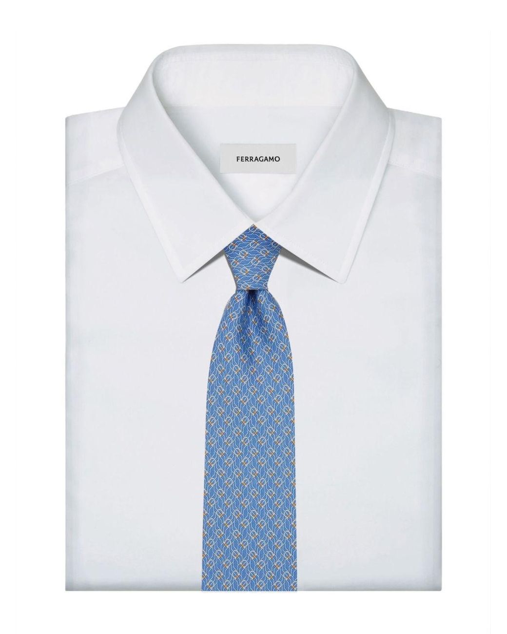Ferragamo Blue Tetris Tie for men
