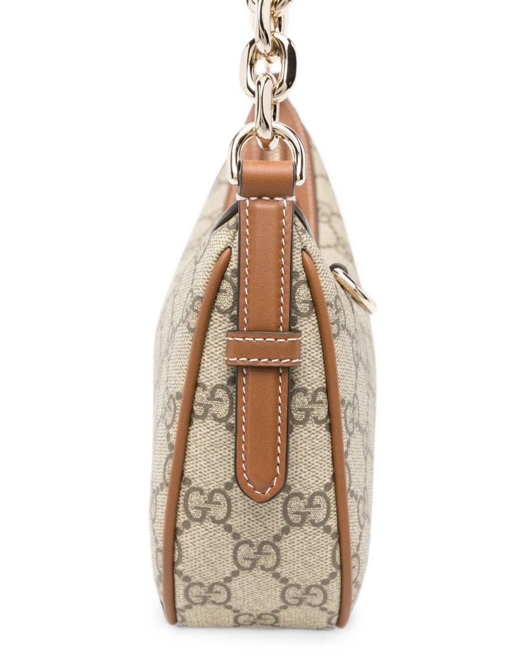 Gucci Natural Gg Emblem Small Shoulder Bag