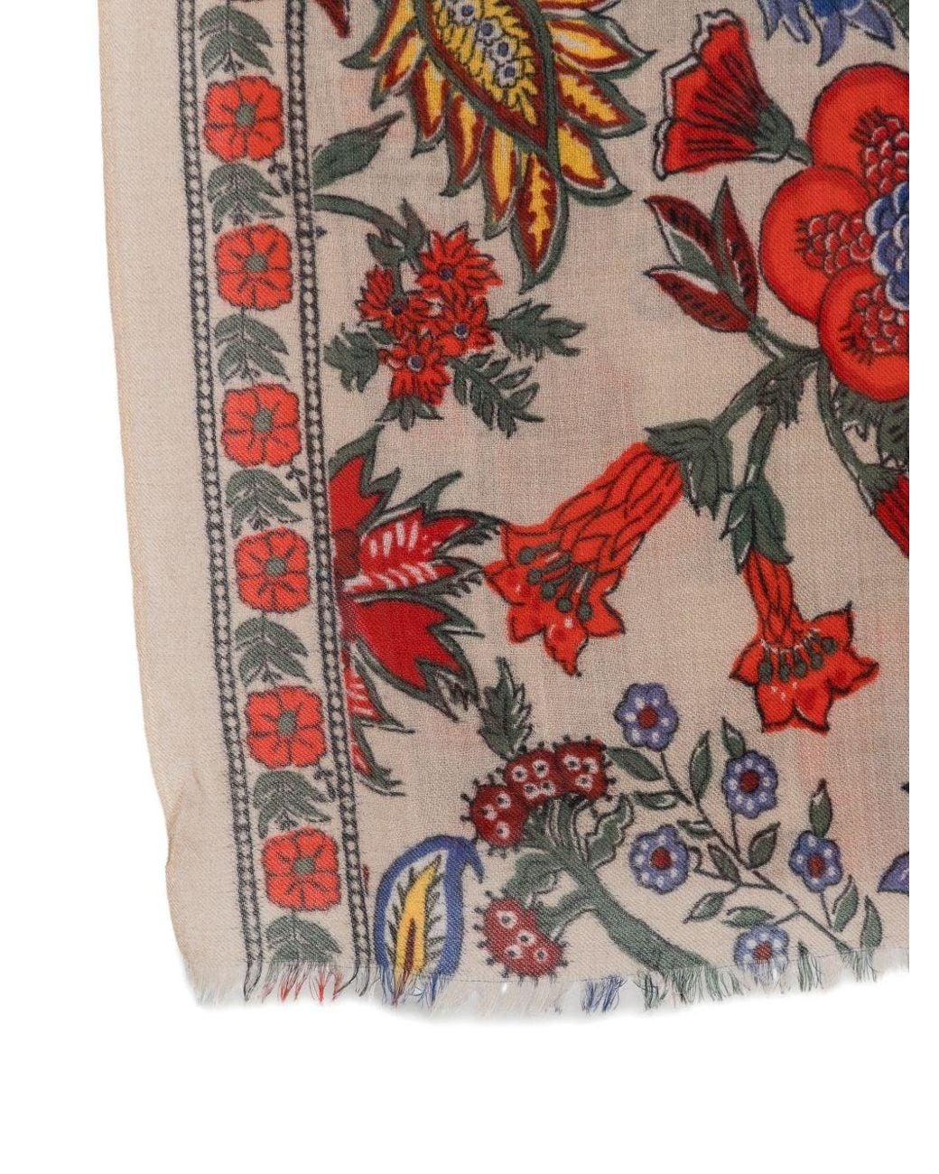 PATCHOULI Red Printed Wool Stole