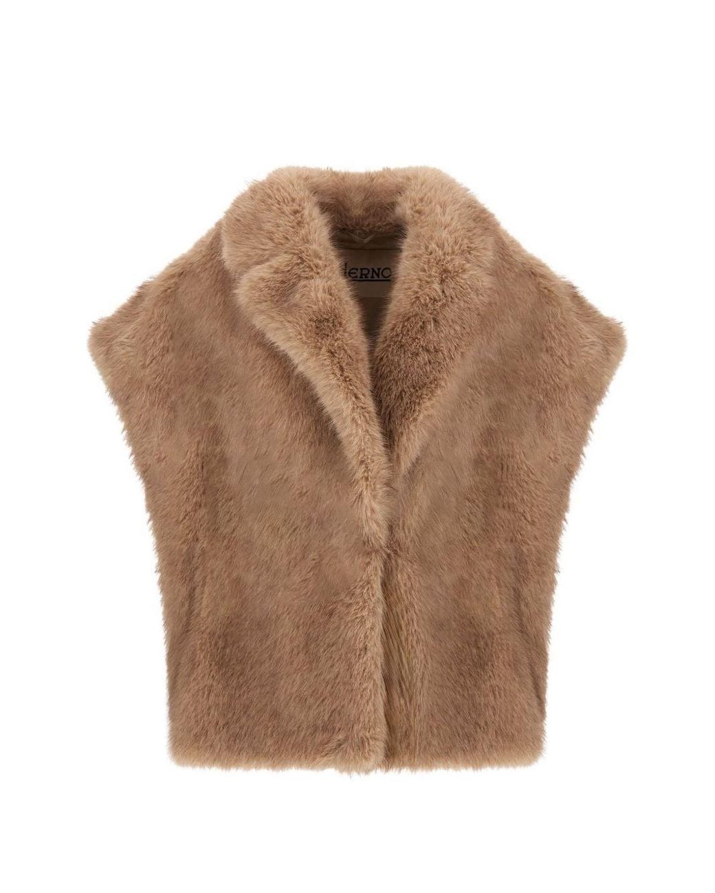 Herno Brown Faux-Fur Vest