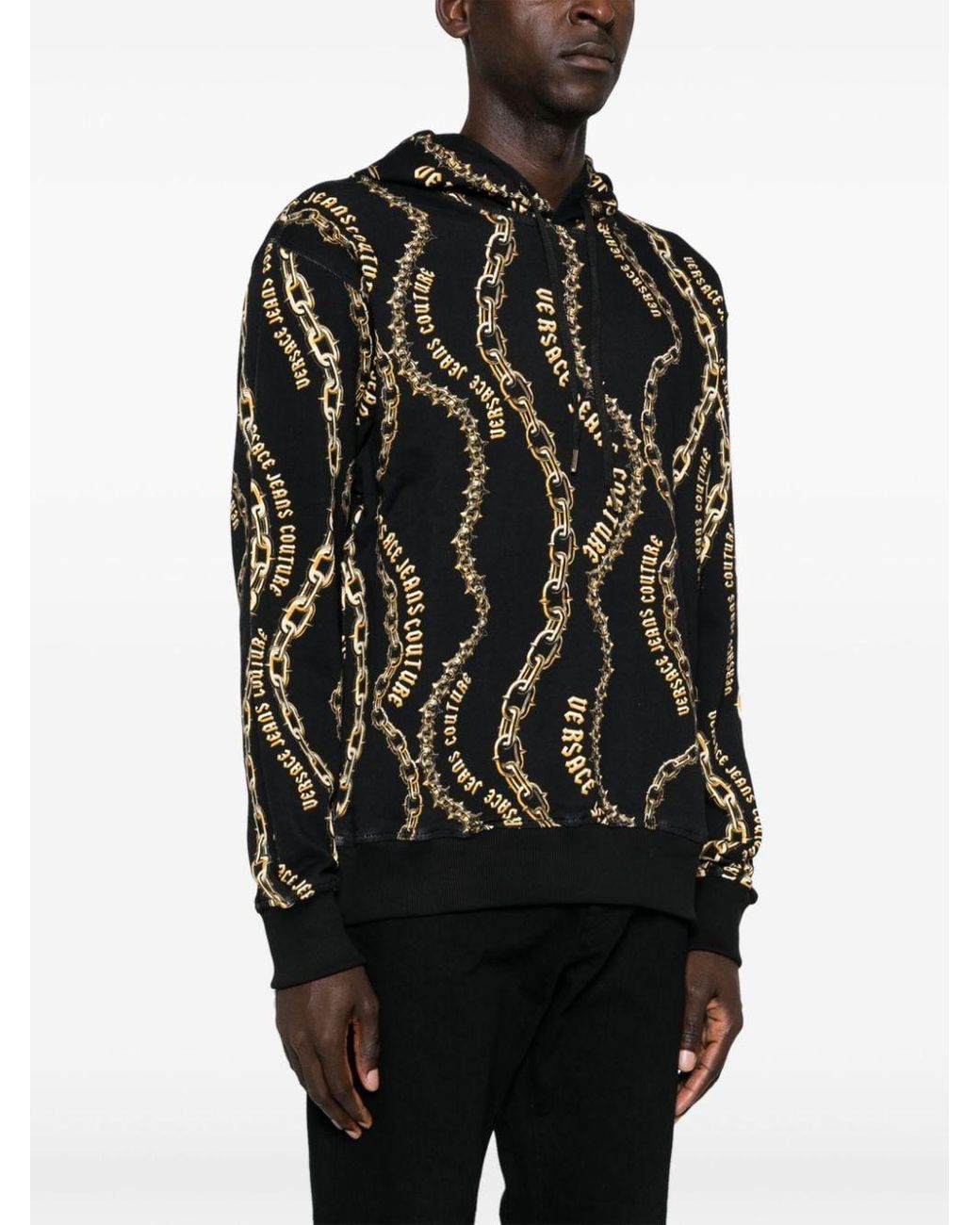 Versace Jeans Couture Chain Couture Hoodie in Black for Men Lyst UK