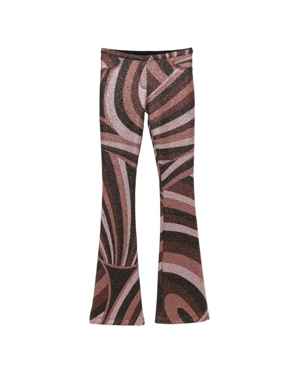 Emilio Pucci Red Printed Skinny Trousers