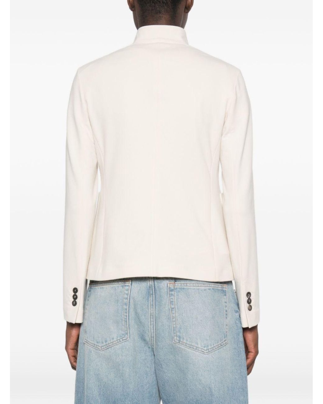 Circolo 1901 White Cotton Slim Fit Jacket
