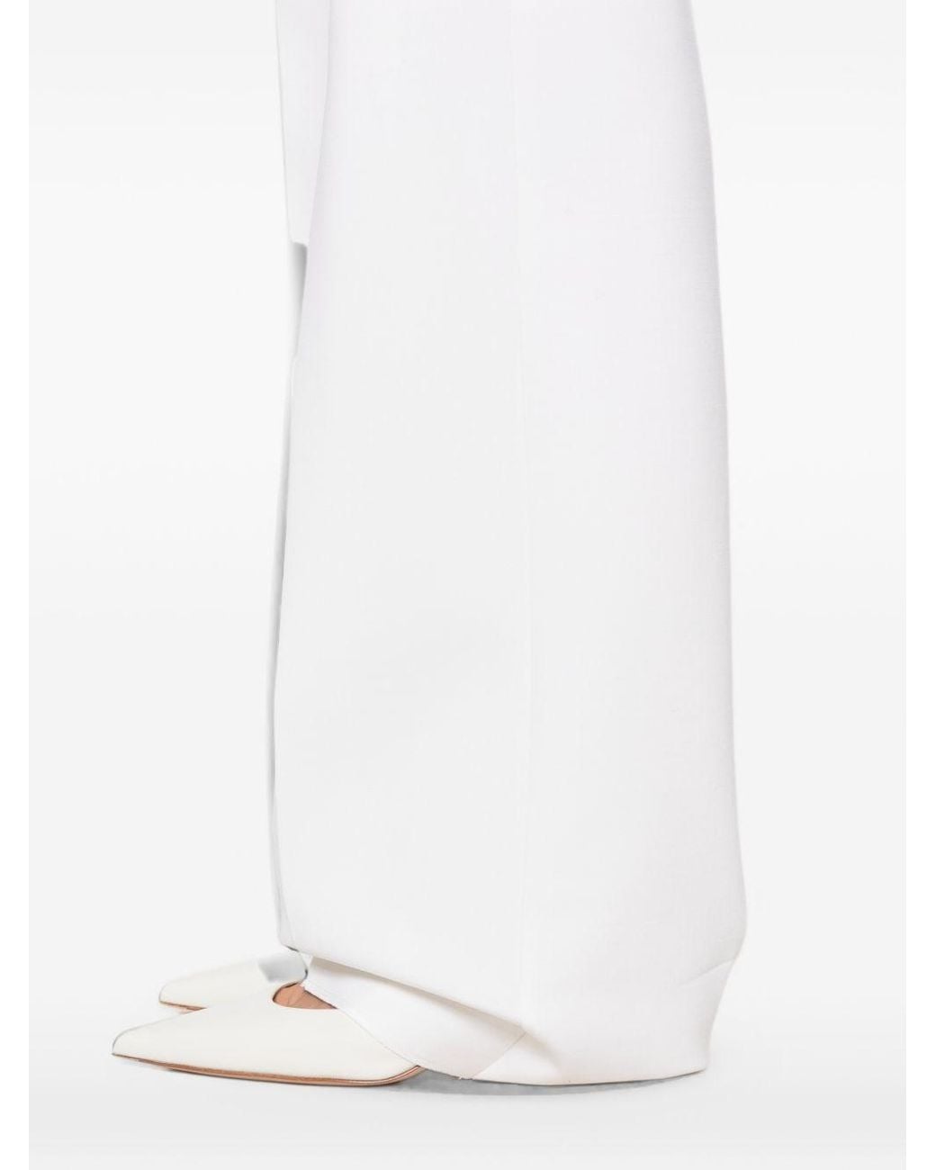 Max Mara White Wool Trousers