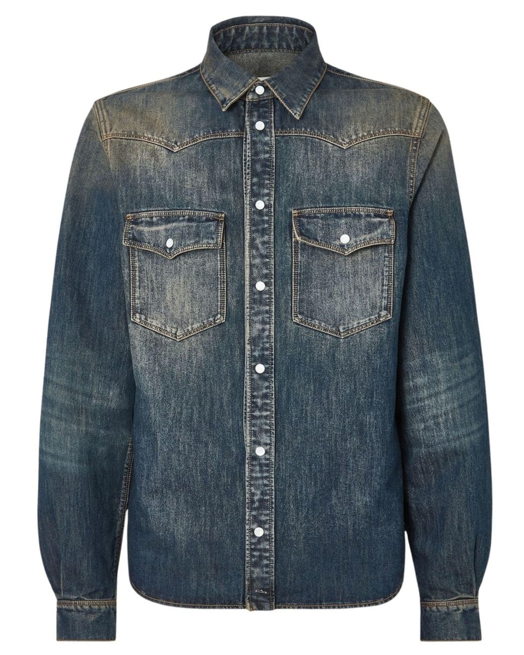 Fendi Blue Denim Shirt for men