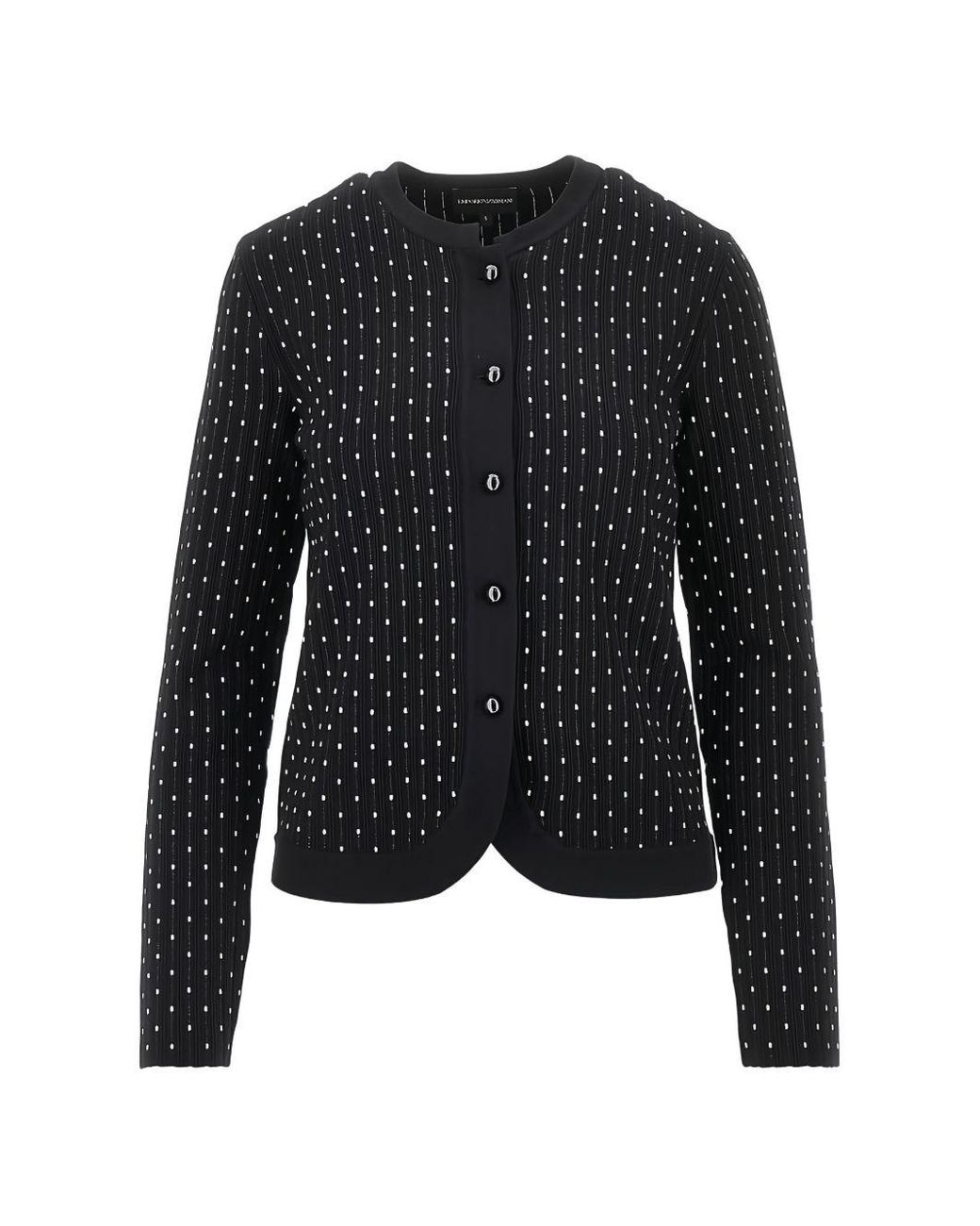 Emporio Armani Black Crewneck Cardigan