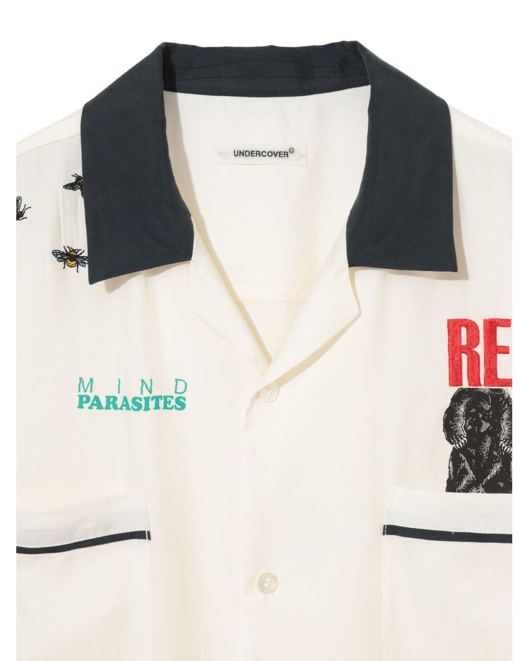 Undercover White Shirt With Embroidery for men
