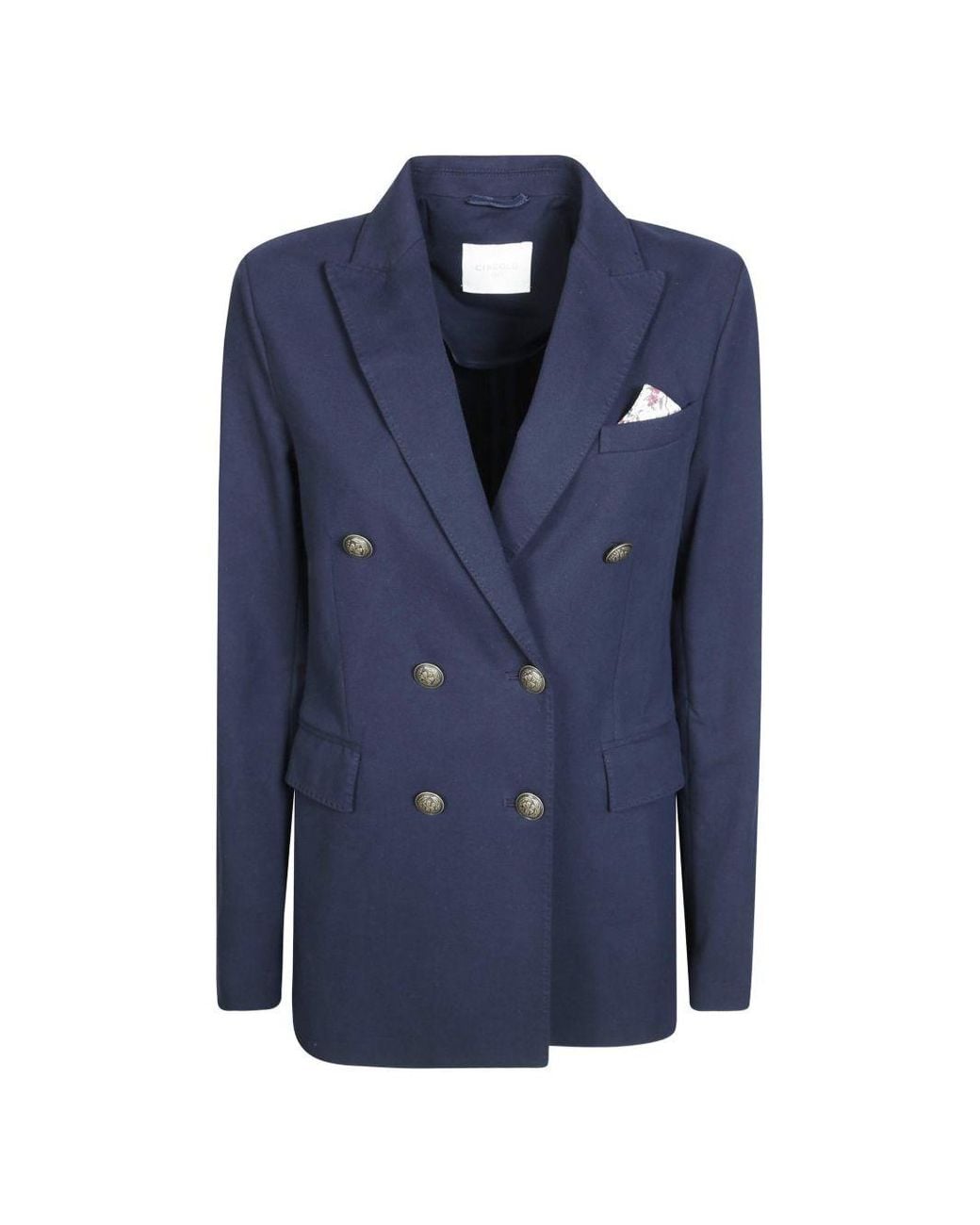 Circolo 1901 Blue Cotton Double-Breasted Jacket