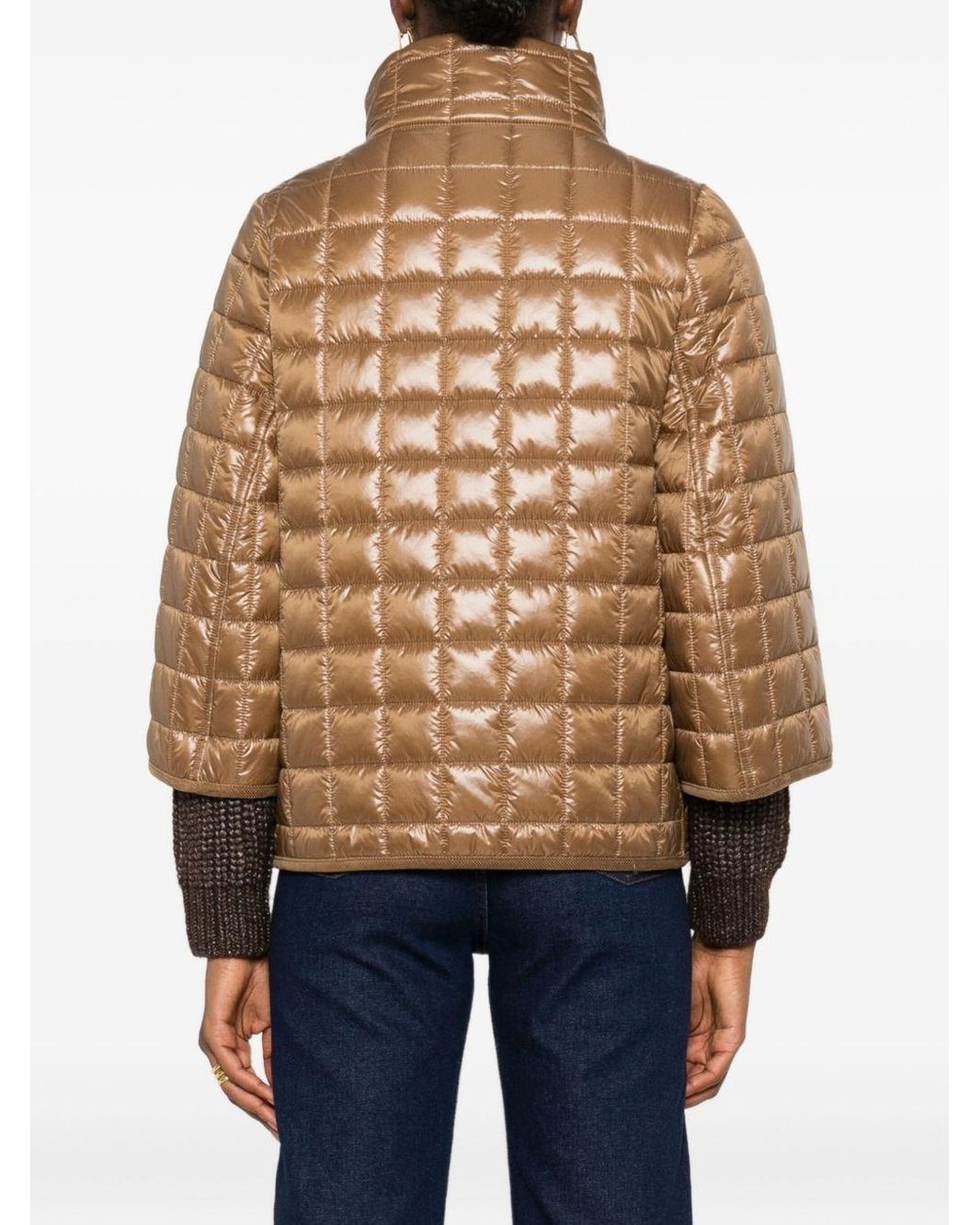 Fay Natural Nylon Quilted Cape