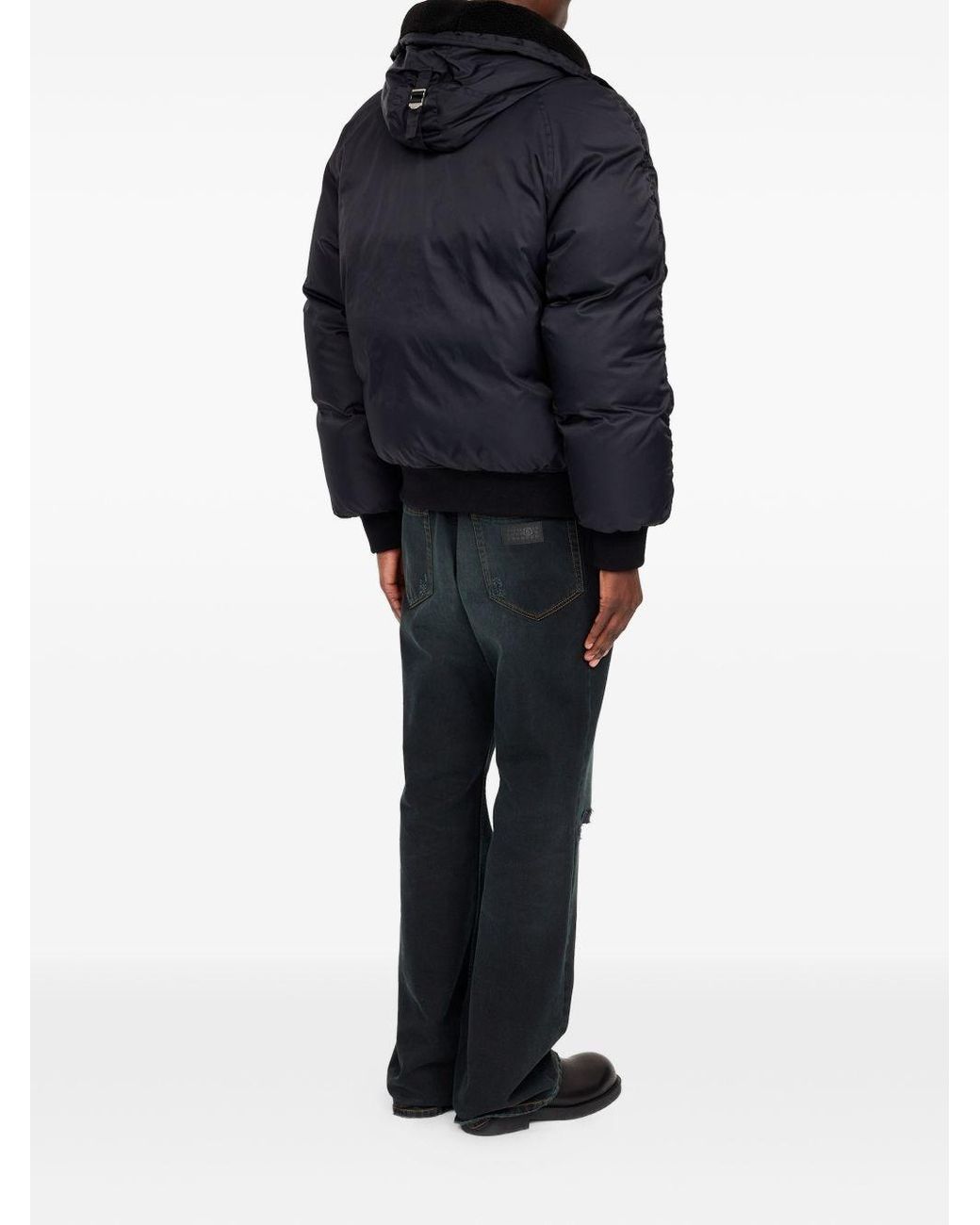 MM6 by Maison Margiela Black Nylon Down Jacket for men