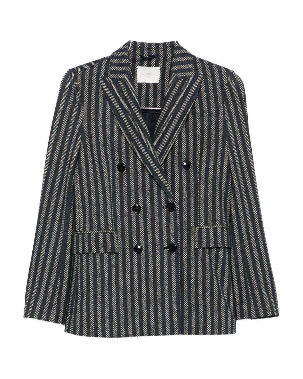 Circolo 1901 Gray Cotton Double-Breasted Jacket