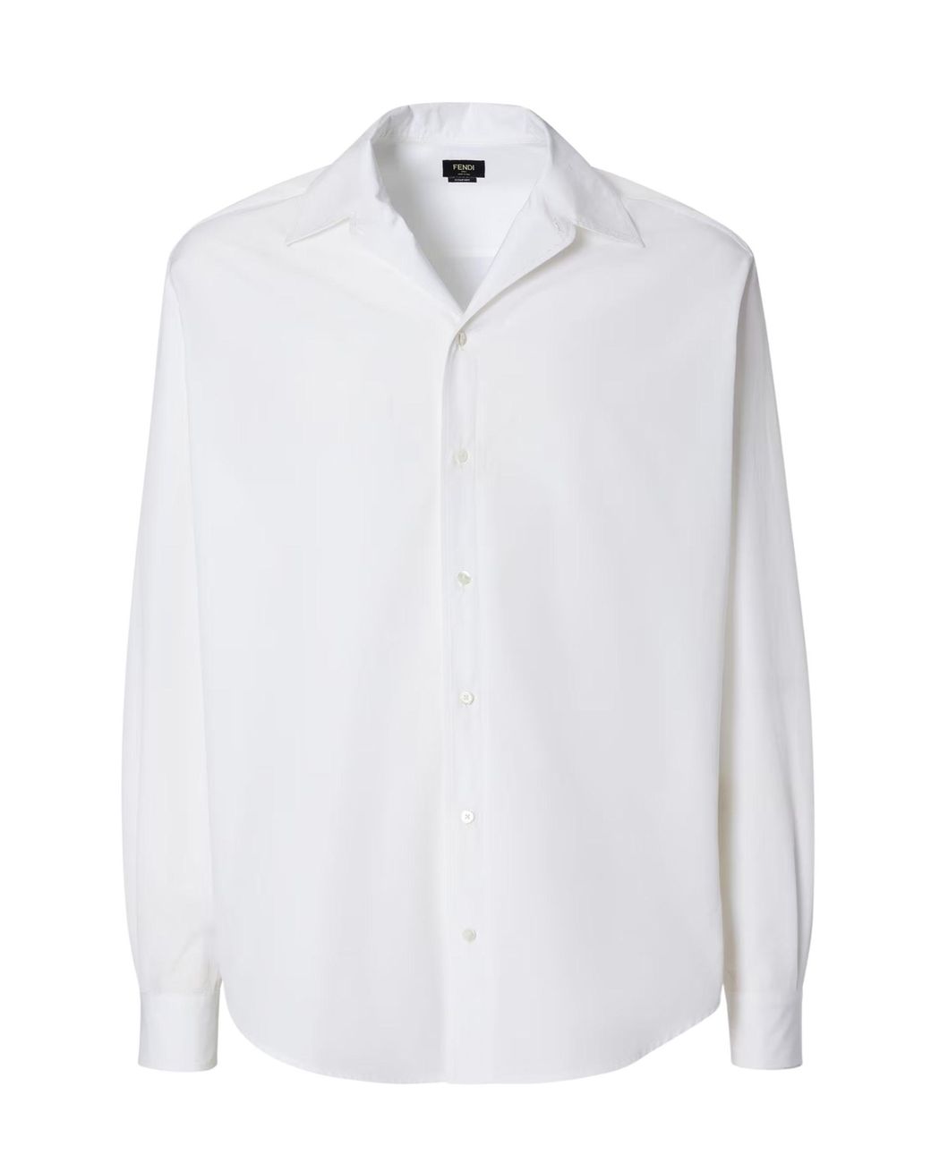 Fendi White Poplin Shirt for men
