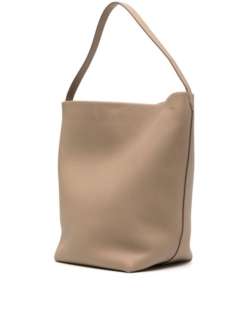 The Row Natural Park Tote Large Leather Shoulder Bag